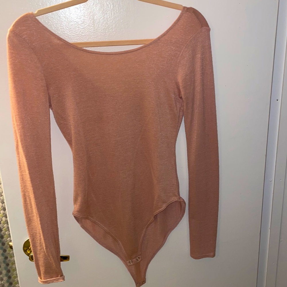 long sleeve light pink bodysuit